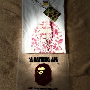 BAPE large 
White Sakura Tee Shirt
